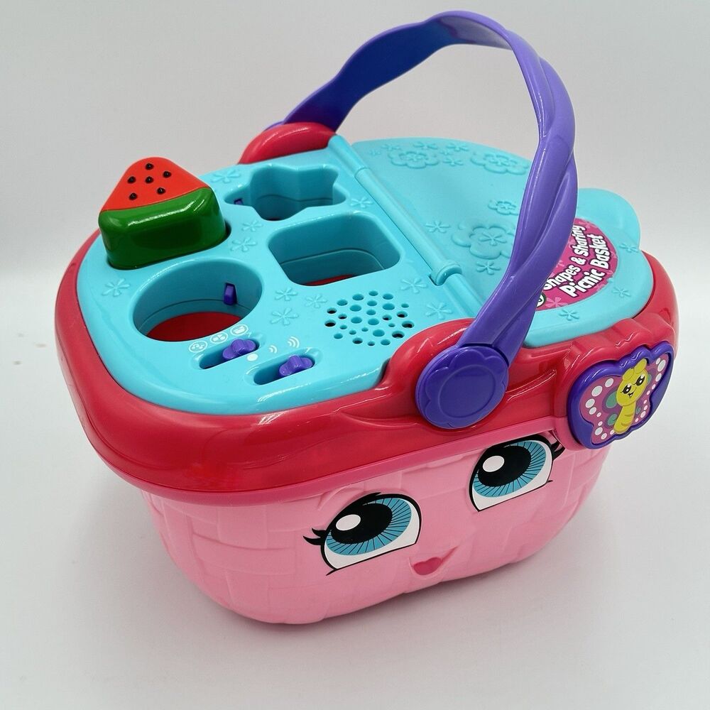 LeapFrog Shapes and Sharing Picnic Basket Interactive Preschool Toy TESTED - Picture 3 of 10